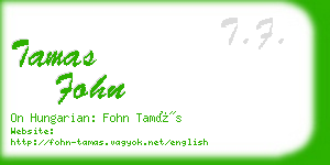 tamas fohn business card